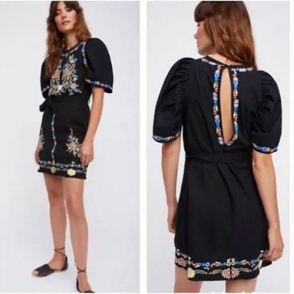 Free People Evangeline Embroidered Dress